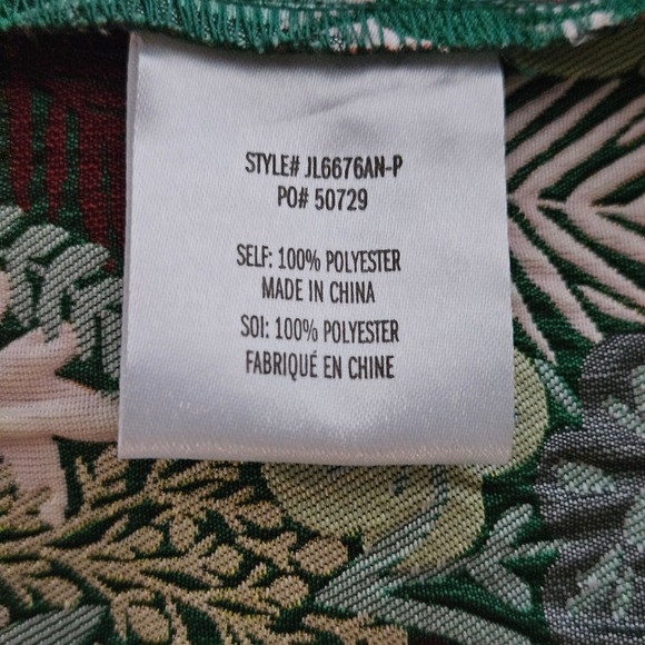 Eva Franco by Anthro Botanical Tapestry Pleated Midi Skirt Green Floral Size 0P - Picture 8 of 11